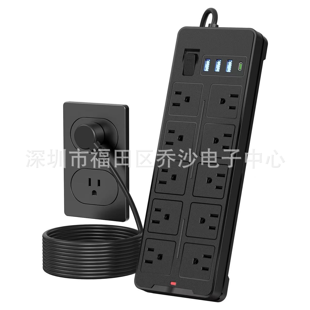 非洲加纳埃及墨西哥认证USB多插位电源插座接线板美标美规插线板