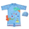 Blue dinosaur letter print