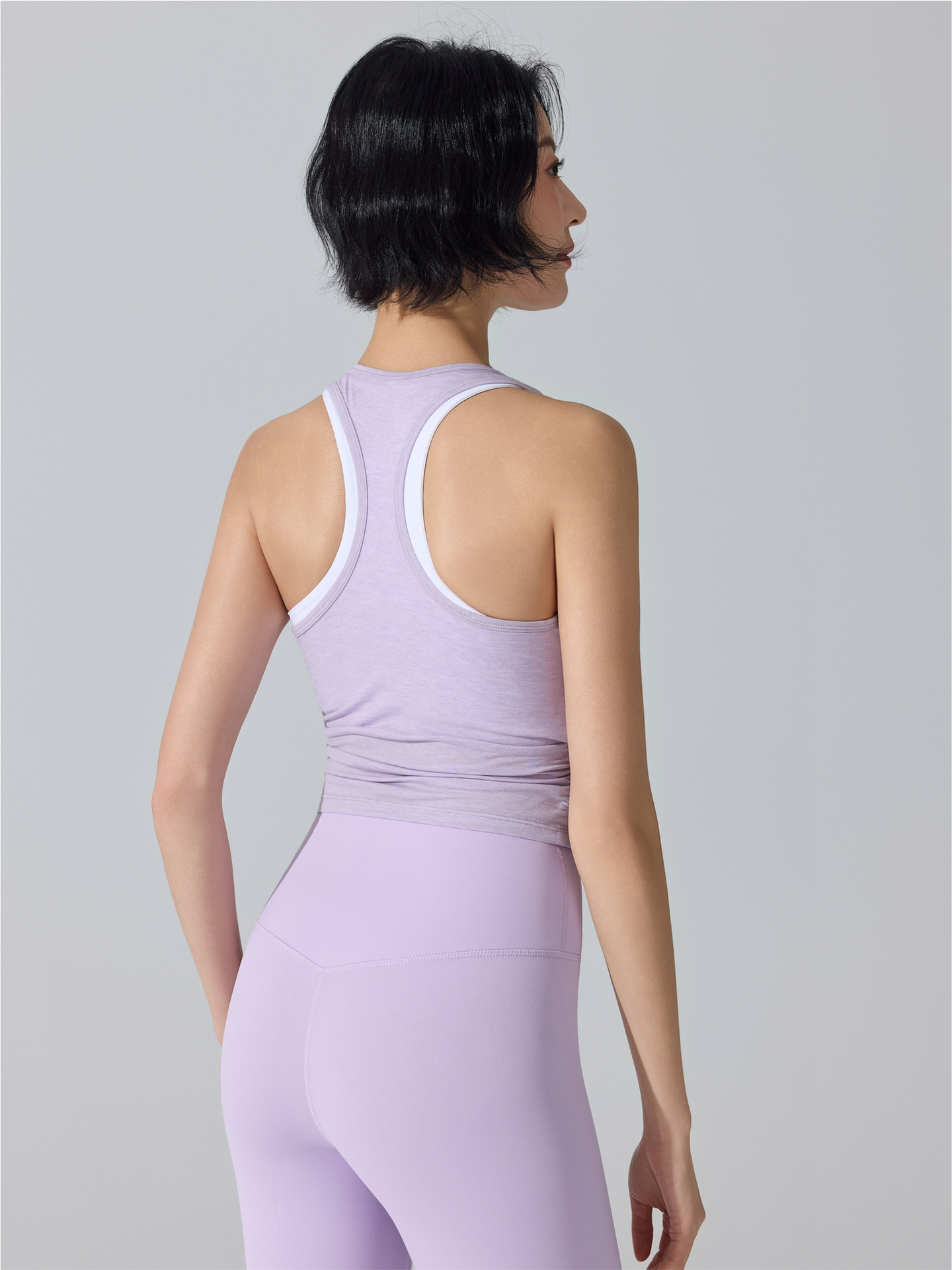 Chaleco deportivo de Lycell, secado rápido y transpirable, camiseta sin mangas de dos piezas, una copa fija, ropa de yoga para correr.