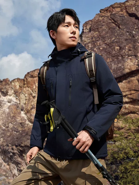 Outdoor Windproof Jacket, Sports Thickened Coat, Graphene Thermal Insulation, Unisex Waterproof Workwear, Detachable