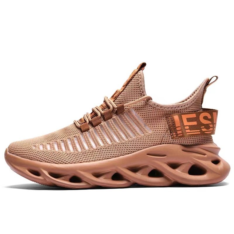 Transfronterizo más el tamaño de los zapatos de los hombres deportes ligero estudiante volando zapatos de malla tejida moda casual coreano moda otoño zapatos para correr