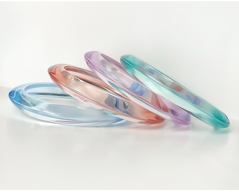Simple Style Round Arylic Bangle
