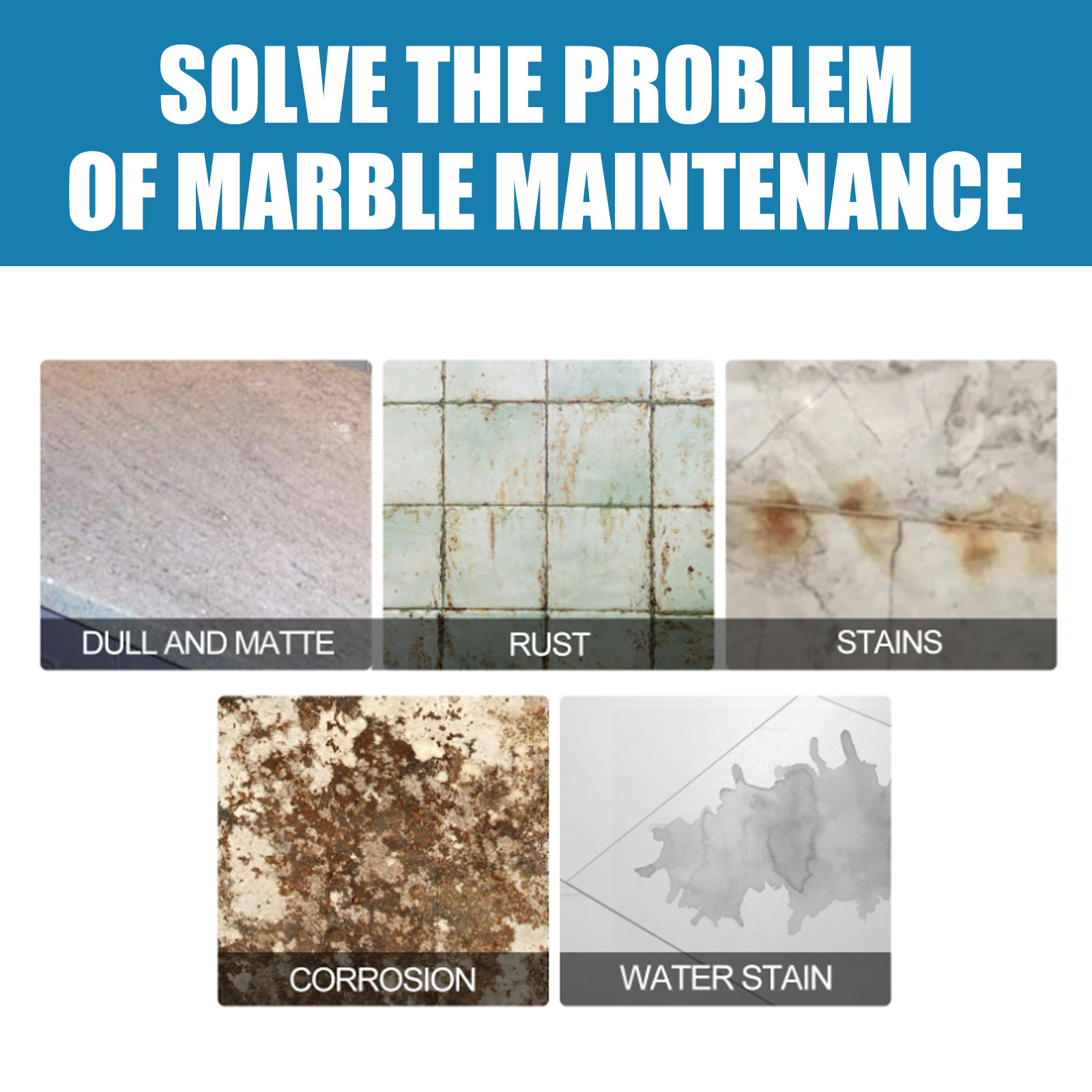 Jaysuing Stone Countertop Crystal Polish, Kitchen Quartz Stone Tile Scratch Repair, Stain Remover, and Shine Enhancer