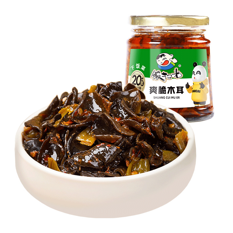 饭扫光爽脆木耳牛肉酱辣椒酱拌饭菜咸菜榨菜开胃菜下饭菜酱菜