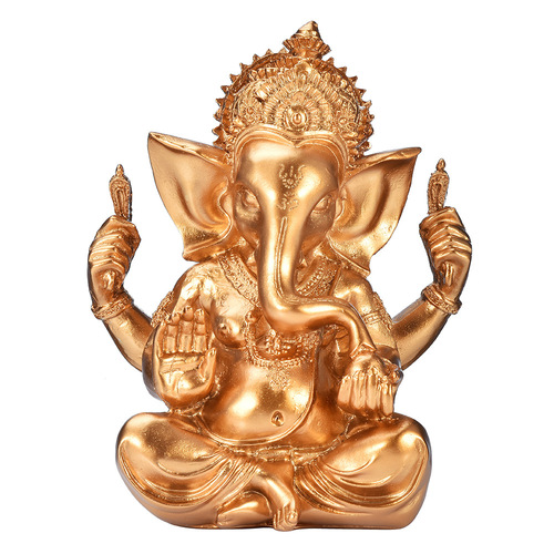 Cross-border Southeast Asian Buddha religious figurine gold-plated lotus elephant resin sandstone craft ornament