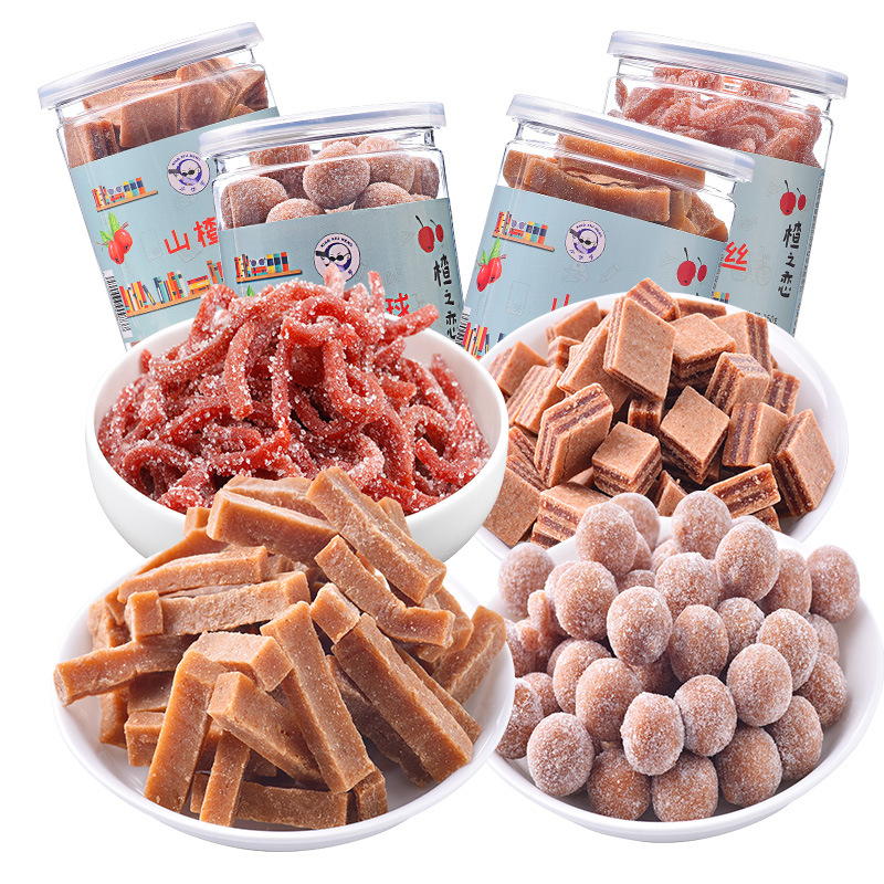 Hawthorn Series: Hawthorn Balls, Hawthorn Strips, Hawthorn Shreds, Hawthorn Burgers – Internet-Famous Gourmet Snacks, Available in 100g & 500g Packs