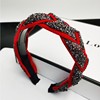 Black advanced headband with pigtail, universal non-slip hair accessory, high-quality style, 2023