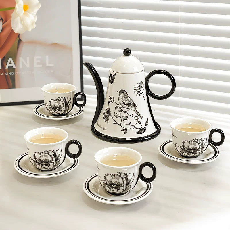 Керамический чайник для гостиной, творческий высококачественный чайный набор, оптовая продажа, подарок на день рождения