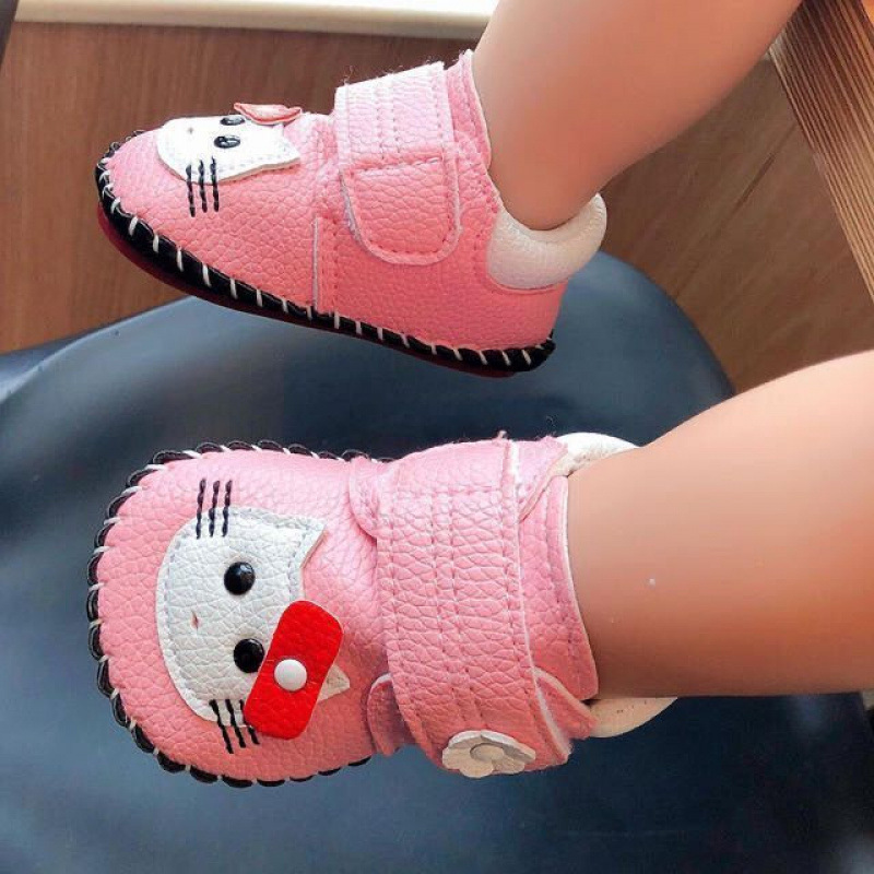 婴儿鞋春秋款68-12个月3男女宝宝鞋软底学步鞋0-1岁半手工缝皮鞋