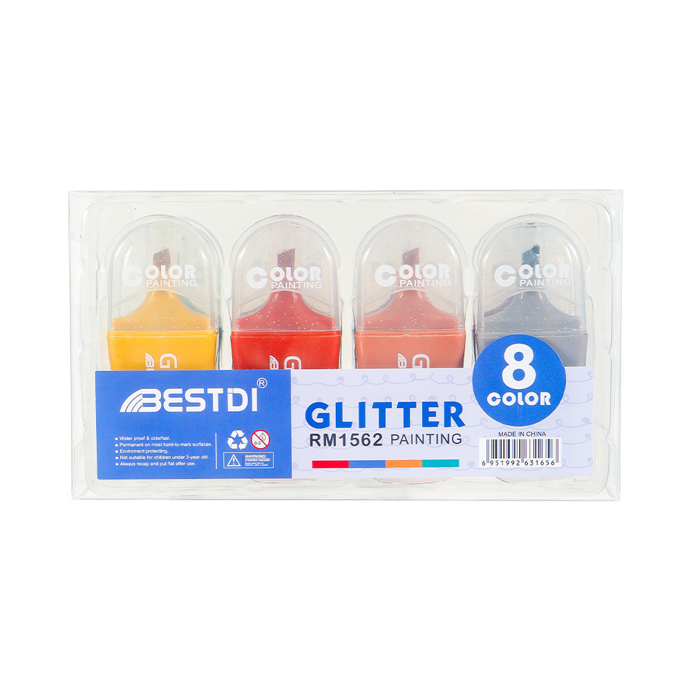 Luz de brillo fino tinta acuosa segura no es fácil de desvanecerse polvo de brillo resaltador pincel de dibujo de estudiantes punta de fibra de alta calidad