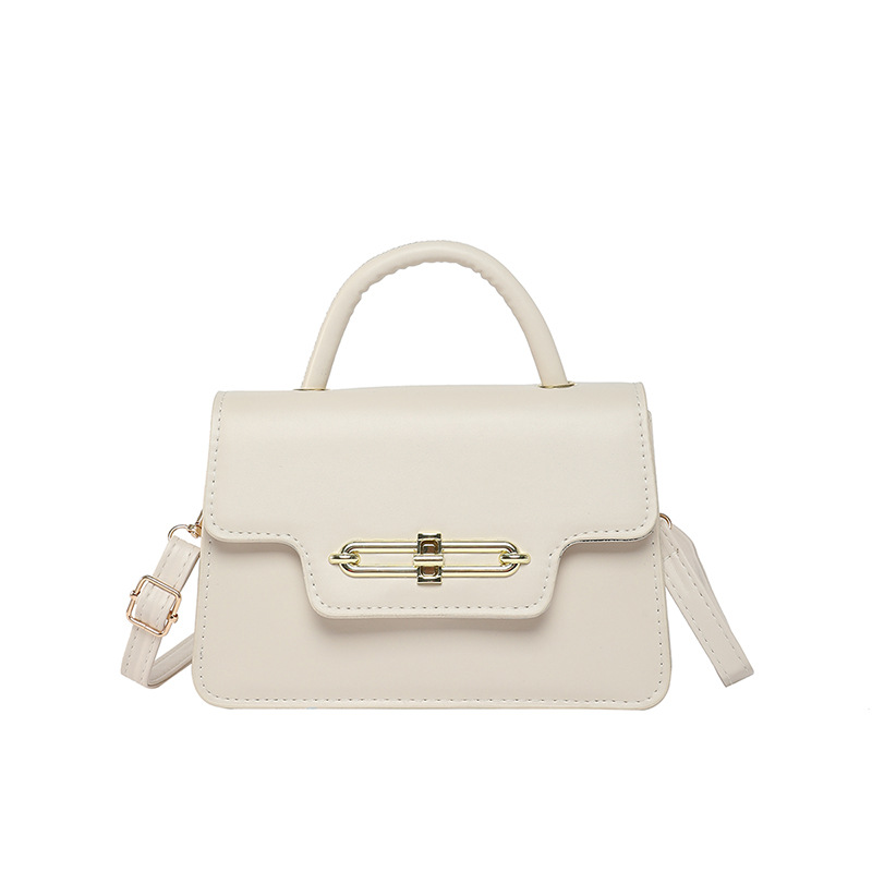 Bolso de hombro de gran capacidad retro 2025 primavera nuevo bloqueo de moda color caramelo empalme bolso de moda damas