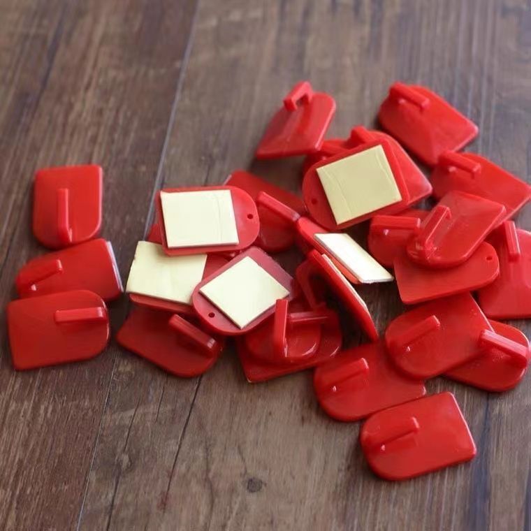 Red small sticky hook wedding red punch-free sticky hook strong hook sticky hook Wall seamless small hook