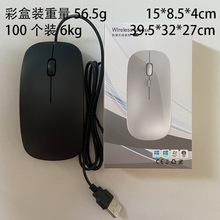 超薄有线鼠标批发现货 适用于小苹果小光电商务办公电脑鼠标迷你