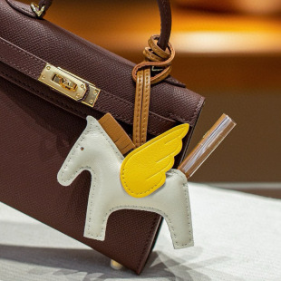 Pegasus leather hand-stitched sheepskin pony pendant car pendant bag female accessories gift key pendant