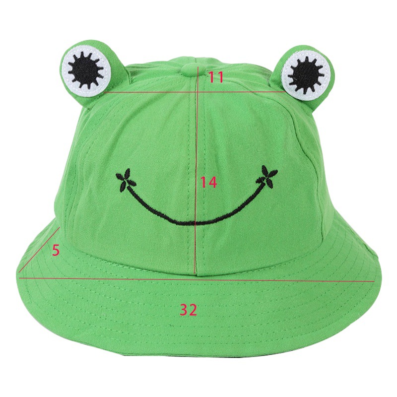 Fisherman Hat Adult Frog Spring and Autum Fashion Adult Hat Trendy Korean Style Frog Fisherman Hat Student Sunshade Basin Hat