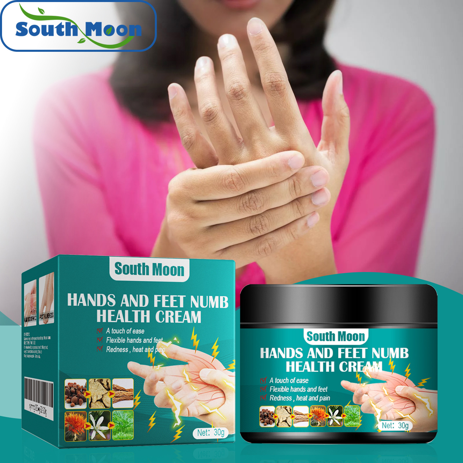 South Moon Hand and Foot Care Cream Daily Gentle Moisturizing Body Hand and Foot Massage Care Cream