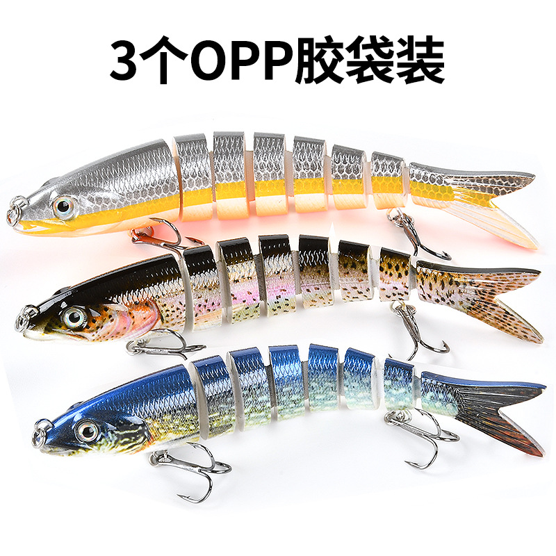 Directo de fábrica de múltiples secciones Luya cebo 8-Sección pescado agua dulce mar pesca cebo duro cebo Luya cebo tiro largo Venta caliente 13,5 cm