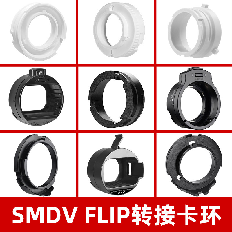 SMDV MAGnetiC AdApter ClAmp RinG C S F A1 G2 Godox Top FlAsh ExCellent BAsket flip AdApter ACCessory
