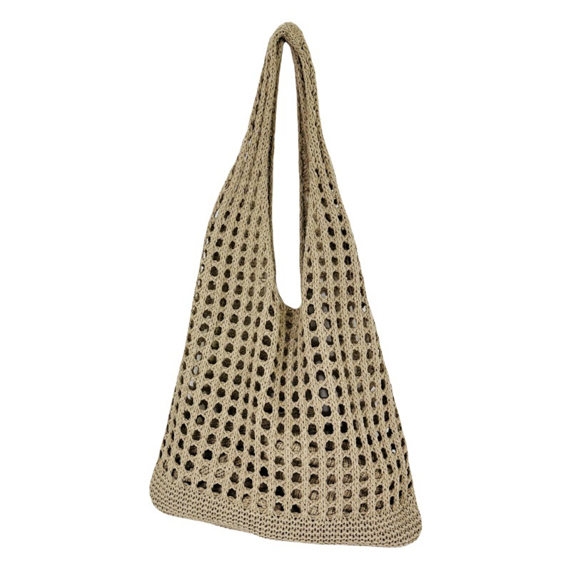 2023 nueva bolsa transfronteriza Bolsa de asas japonesa y coreana Bolsa de playa Bolsa de punto Bolsa hueca Bolsa de hombro Bolsa tejida Bolsa