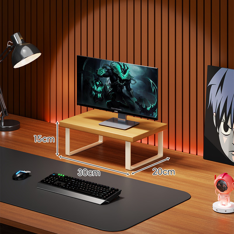 Soporte Elevador para Monitor de Computadora de Madera Organizador para Escritorio