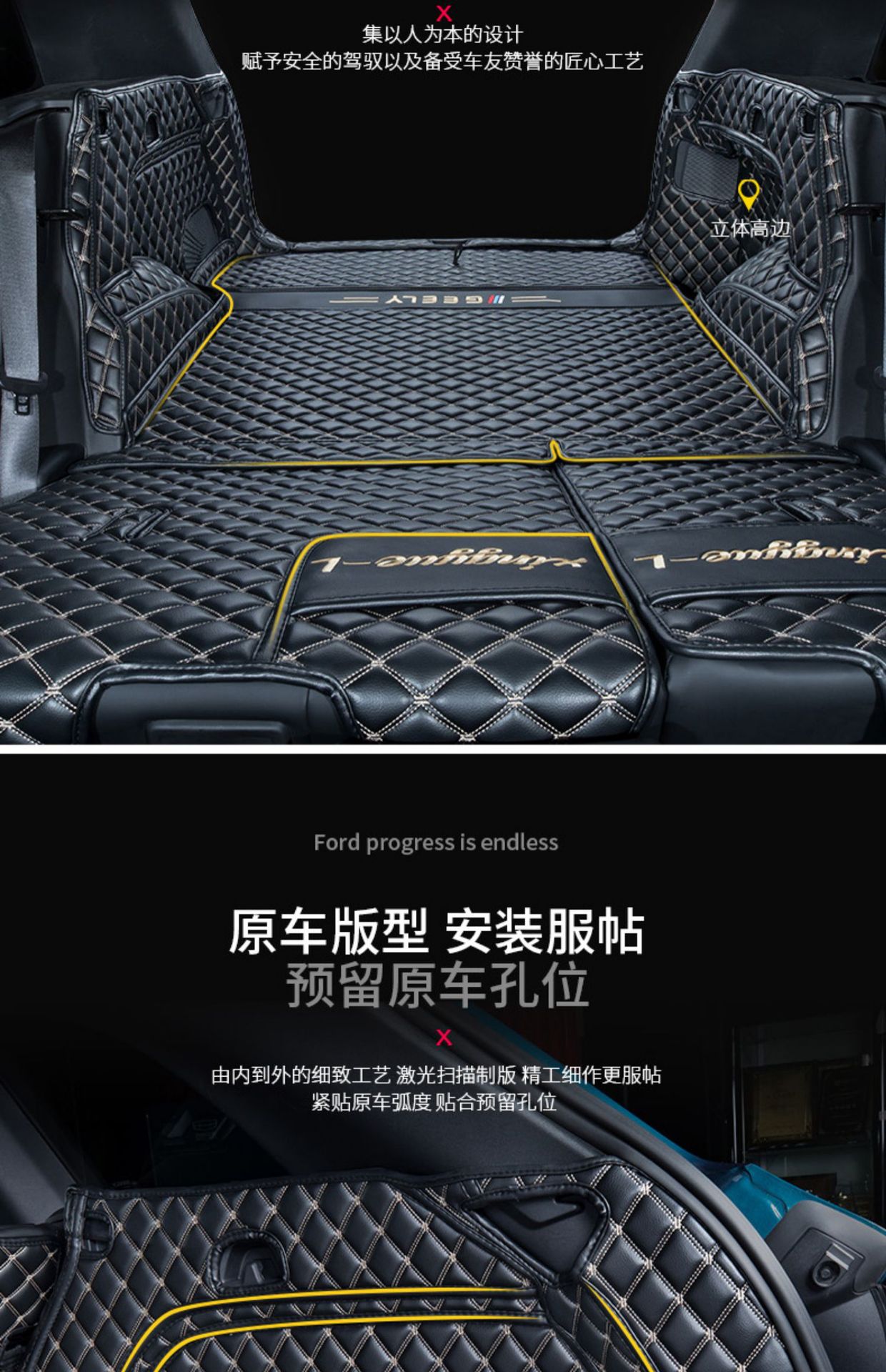 Geely Monjaro Monjaro Trunk Mat Xingyue L Export Version Fully Surrounded Trunk Mat Car Supplies Decoration