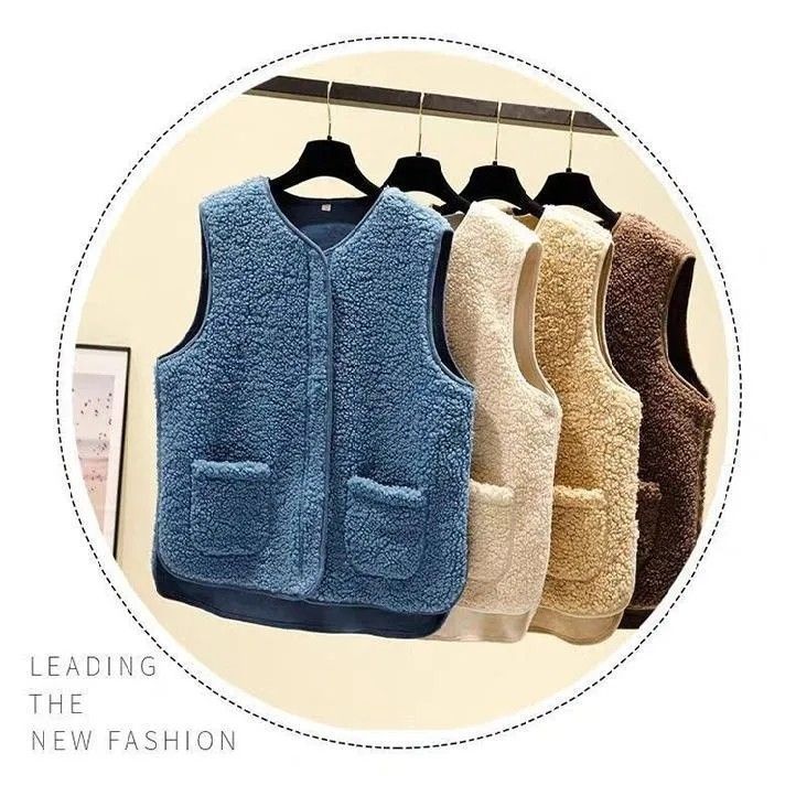 Chaleco de las mujeres nuevo Estilo Chaleco de piel bereber polar estilo coreano Otoño e Invierno versátil chaleco image 3