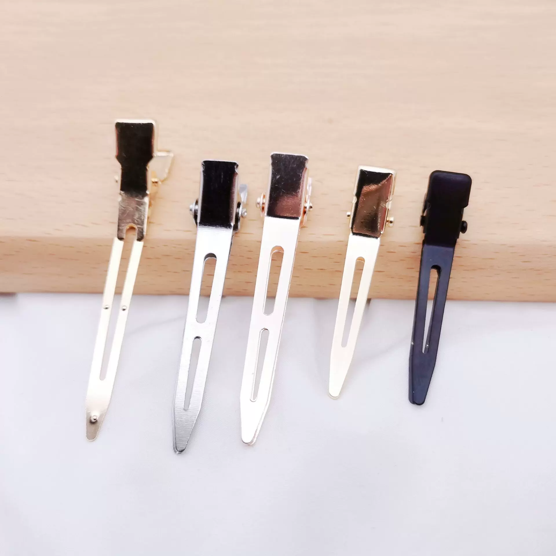 厂家直销广州加厚金属单叉夹 发饰头饰diy配件 碎发夹刘海单叉夹