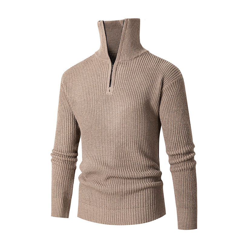 Neuer Strickpullover für Herren im Herbst und Winter, modischer und warmer Pullover, Slim-Fit-Pullover, Basispullover_voghion.com