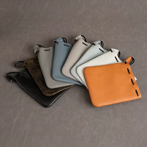 Wholesale Genuine Leather Bags Source Factory Wholesale Cowhide Coin Bag Jewelry Cosmetics Storage Bag