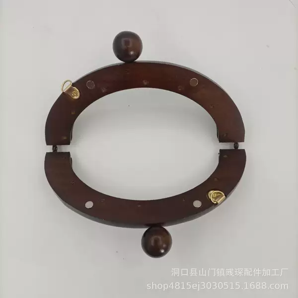 Manufacturer Wholesale Luggage Solid Wood Handbag Accessories Small Semi-Circular Wooden Clasp Wooden Frame Wooden Handle DIY Handmade