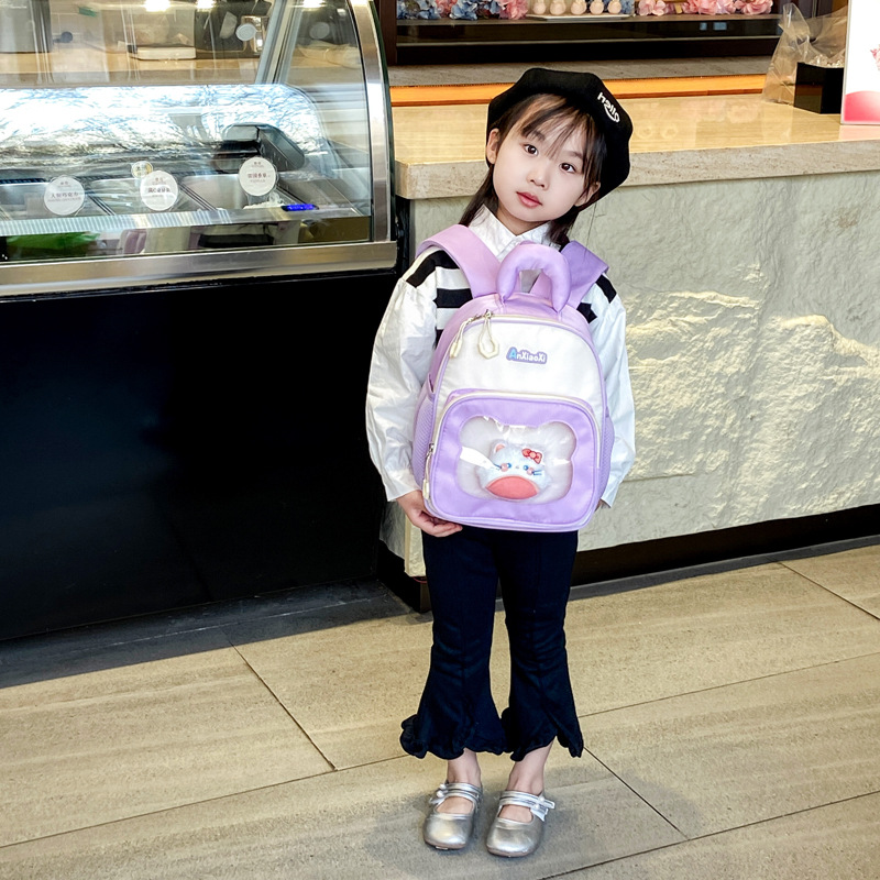 Jardín de infantes mochila de dibujos animados lindos muñecos de peluche mochila para niños y niñas 2025 nueva mochila infantil