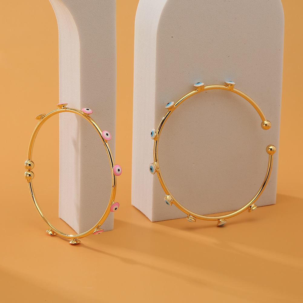 Fashion Devilu0027S Eye Copper Gold Plated Bangle