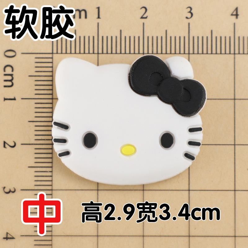 Soft glue: black medium bow tie cat 2.9x3.4cm