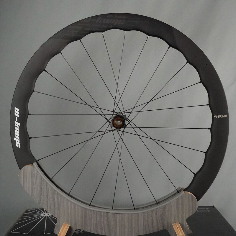W-Kumg Carbon Fiber Road Bike Wave Wheel Set 45~50 Frame Height