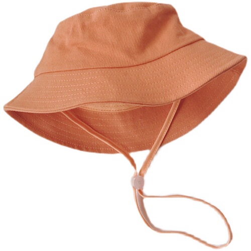 Korean style cream color children's fisherman hat new spring and summer travel flat top sun hat basin hat for boys and girls