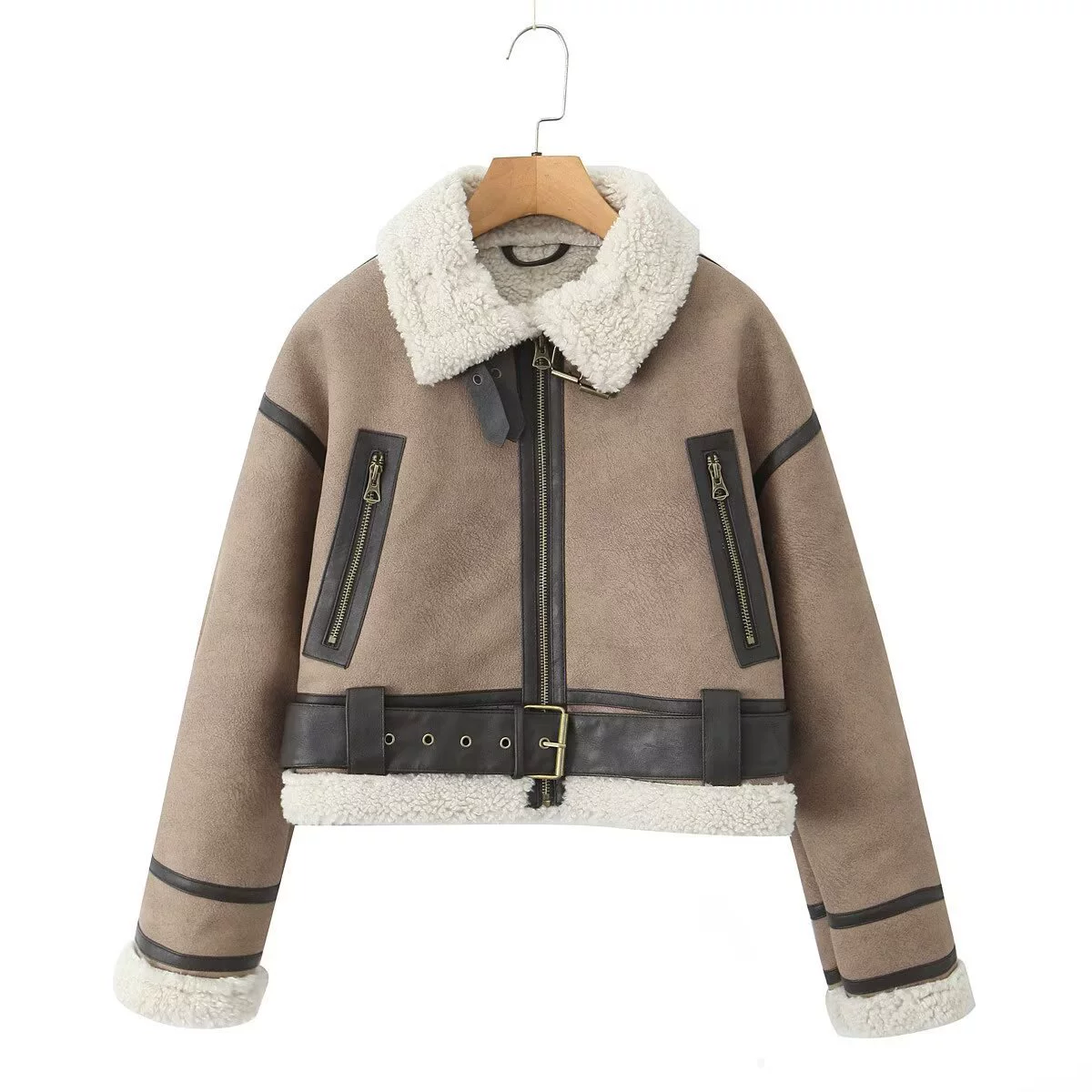 Winter Double-Sided Velvet Windproof Jacket, European Style, Thicker Insulation