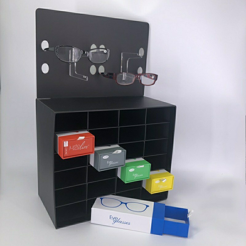 鹿西包装大容量眼镜展示台组装带插卡可拆卸眼镜展示架可印刷logo