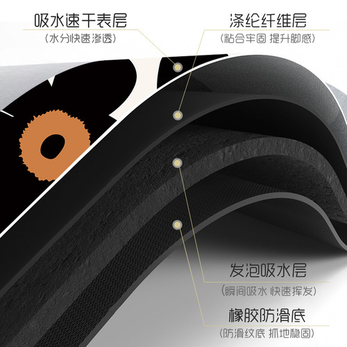 ins style bathroom floor mat diatom mud absorbent soft mat bathroom non-slip mat toilet quick-drying foot mat absorbent mat