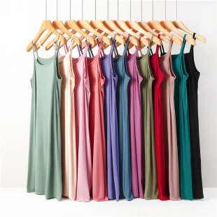 Plus Size Modal Thin Women's Camisole Women's Loose Inner Wear 100kg Mid-Length Anti-Exposure Lining Skirt