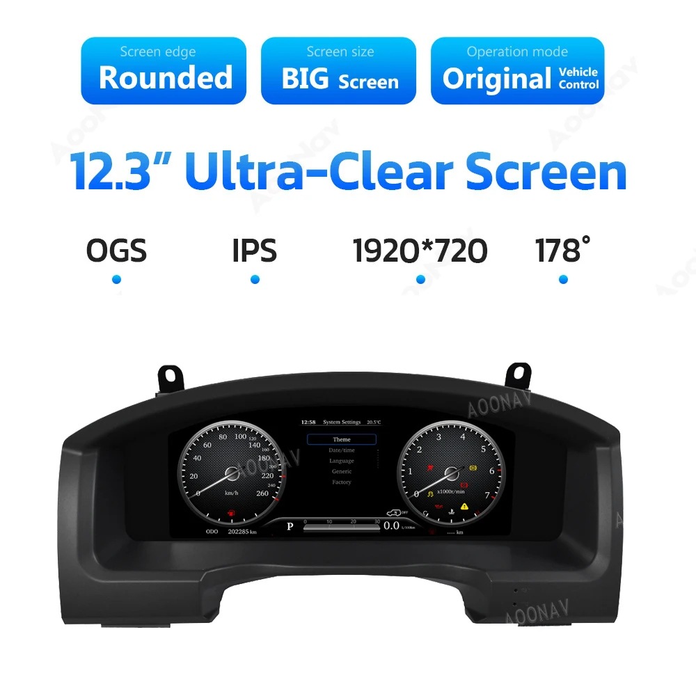 Suitable for Toyota 08-21 Cruiser Instrument Panel Lcd High-Definition Display Cockpit Speed Digital Instrument