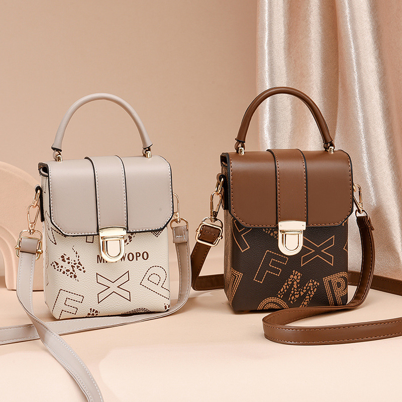 2024 nuevo bolso de mujer minibag bolso de teléfono móvil de moda simple bolso de mensajero de hombro impreso de mujer bags