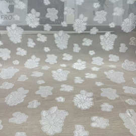 雪纺提花玫瑰剪花布 涤纶 春夏女装连衣裙礼服演出服汉服雪纺面料