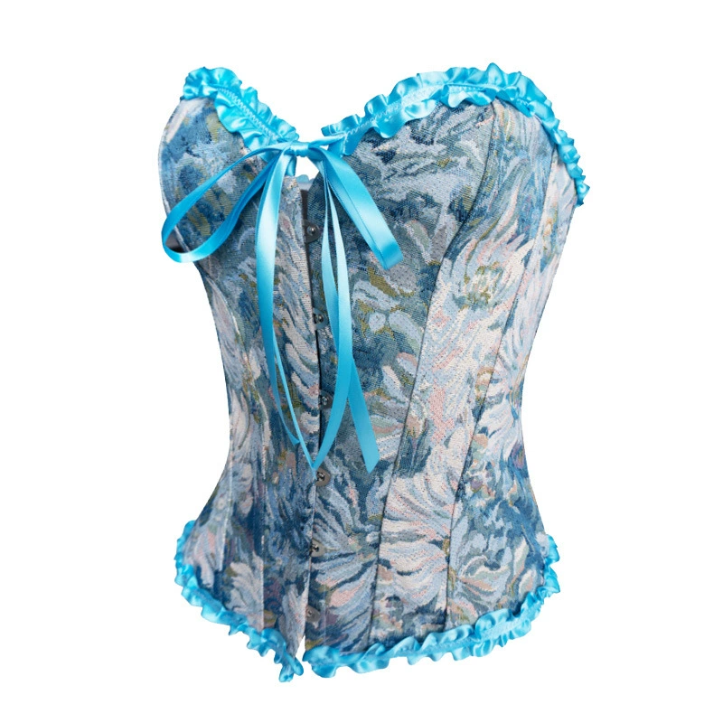Кроссбордер стиль nouveau oil painting напечатанный букет кружева palace body shaper ремень sexy body shaper корсет