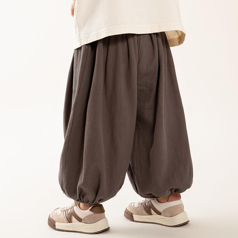 男の子パンツ 2025 夏の新スタイル子供の薄いズボン小中型子供ベビーブルマーズ綿 9 点パンツ|undefined