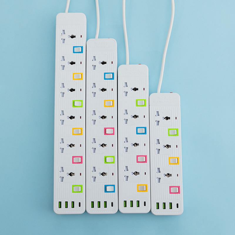 3USB + 1Type-c interruptor de cabezal de tres conectores neutro bolsa con puerta de seguridad para niños estándar británico estándar europeo estándar americano