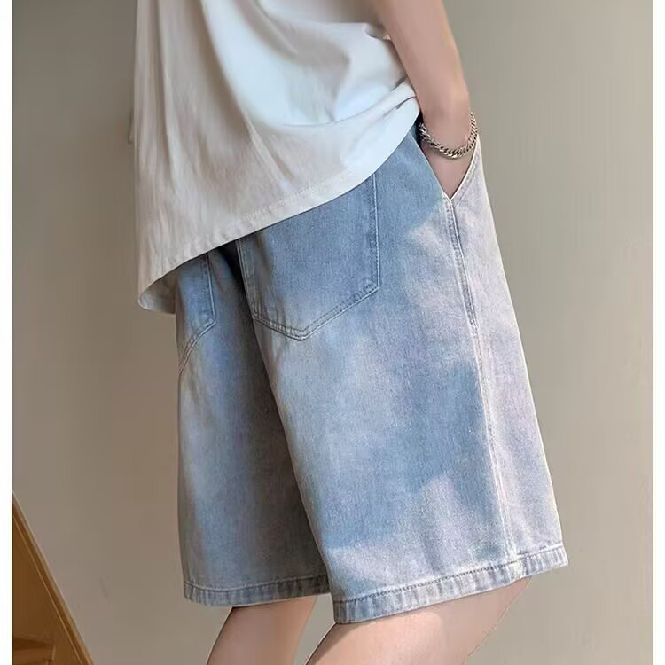 Pantalones cortos de vaqueros de verano para hombres de estilo americano 2026 nuevos pantalones casuales de varones image 5