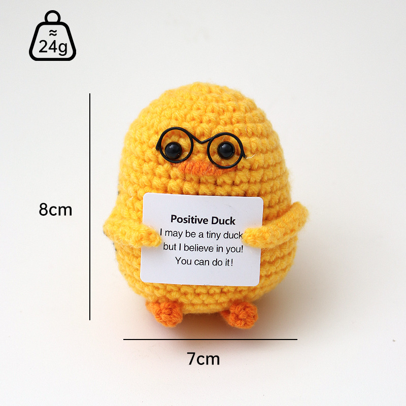 큰 뚱뚱한 오리 치킨 노란색 안경 P 카드