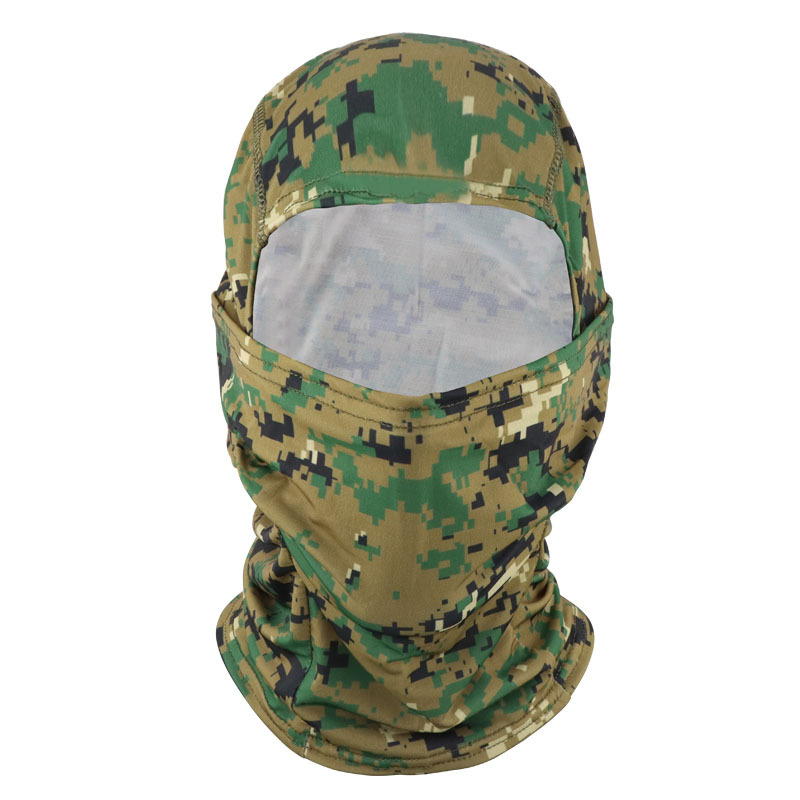 Verano camuflaje de seda de hielo todo en uno capucha de ciclismo al aire libre máscara de pesca protector solar