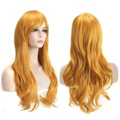 Cross-border long wave curly wig role-playing mermaid red wave curly wig 70CM wig
