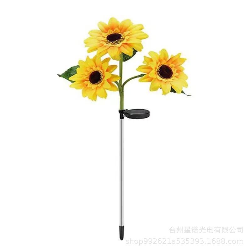 머리가 세 개인 해바라기 - 따뜻한 흰색